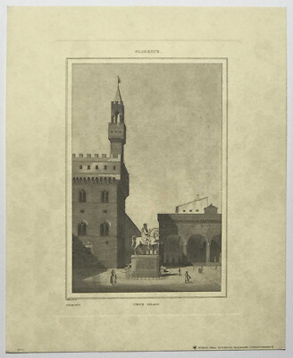 Kupferstich Florenz (Italien) Architekturbau, Reproduktionsdruck