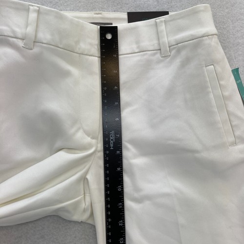 Maurices Dress Pants Women's Medium Long White Stretch Fabric Tapered High Rise - Picture 9 of 14
