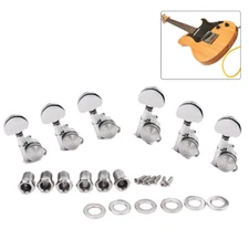 Chrome Guitar Locking Tuners Tuning Pegs Machine Heads 6R In Line for ST TL