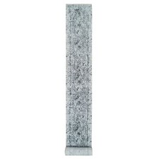 2'7" x 25'8" Gray Wool/Silk Hand Knotted Zoroastrian Design XL Runner Rug R65215
