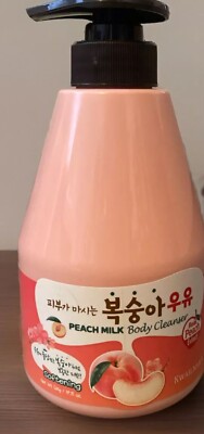Kwailnara Welcos Korean Peach Milk Body Wash Cleanser Shower 19.7 oz NEW