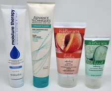 NEW Avon Naturals Moisture Therapy Body Scrub Peach Cucumber Sleek Balm Lot