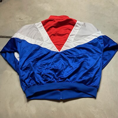 Vintage Adidas Trefoil Track Jacket 80s XL COLORBLOCK Red