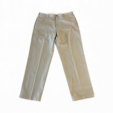 Brooks Brothers Hudson Advantage Chino Pants Mens 38x32 Khaki 100% Cotton
