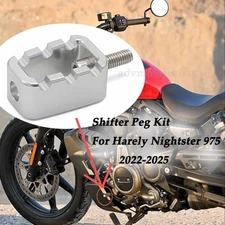 Silver 80 GRIT Shifter Peg Foot Peg For Harley Nightster RH975 2022-2025 RH975S