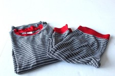 Stars Above Women's Gray  White Striped Thermal 2 Piece Pajama Set Size Medium