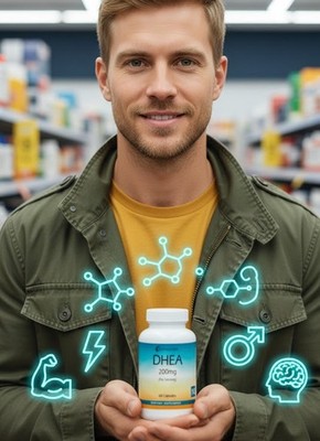 DHEA Capsules 200mg Per Serving - High Potency