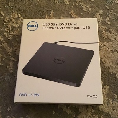 NEW Dell Slim DW316 Disk drive DVD±RW (±R DL)/DVD-RAM 8x/8x/5x USB 2.0 External
