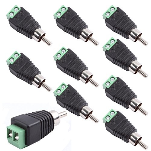 exgoofit Phono RCA Screws Male Female Plug to AV 10 +10 Connector | eBay