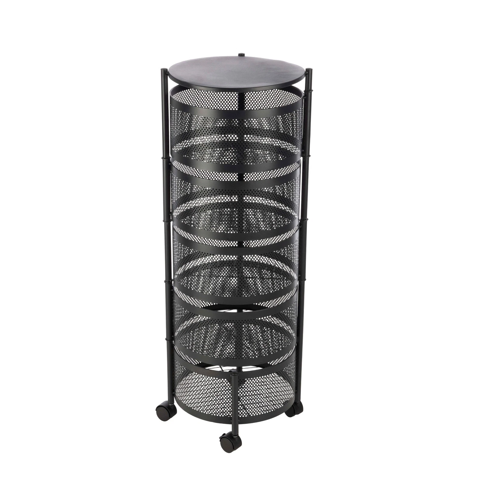 Fruit Vegetable Basket for Kitchen Rotating Storage Rack 5 Tier Rolling Cart
Opens in a new window o