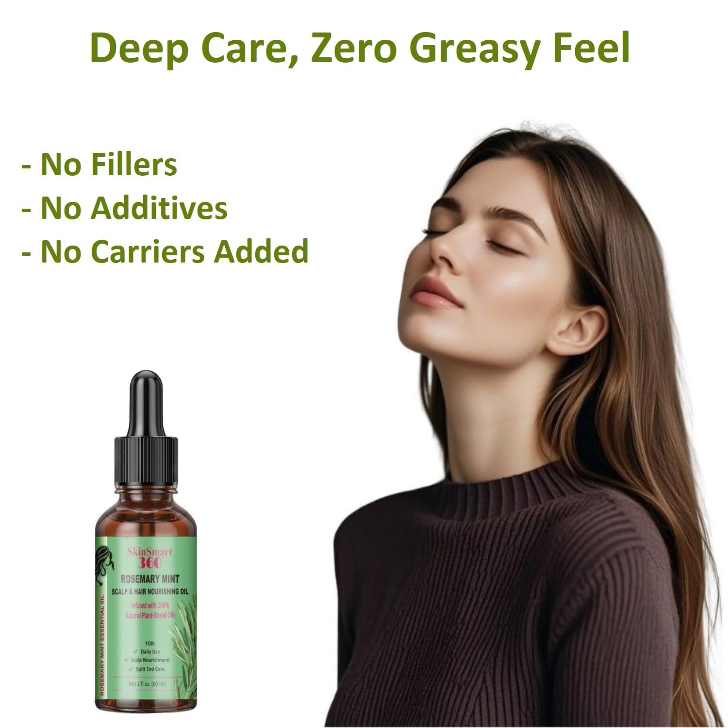 SkinSmart 360® Rosemary Mint Hair Growth Oil & Scalp Care for Men & Women – 1