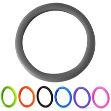 30 Thicker Universal Stretchy Silicone Steering Wheel Cover for 14  15  grey