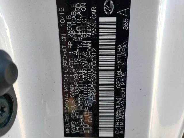 (SOLO RECOGIDA LOCAL) Cuarto de cristal izquierdo del conductor se adapta a 15-19 LEXUS RC F 1620697 Foto 2 de 4