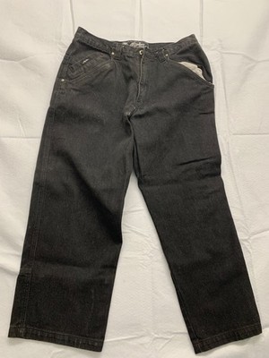 Karl Kani Black Denim Jeans W36 L34 Straight Leg Relaxed Fit Hong Kong Made