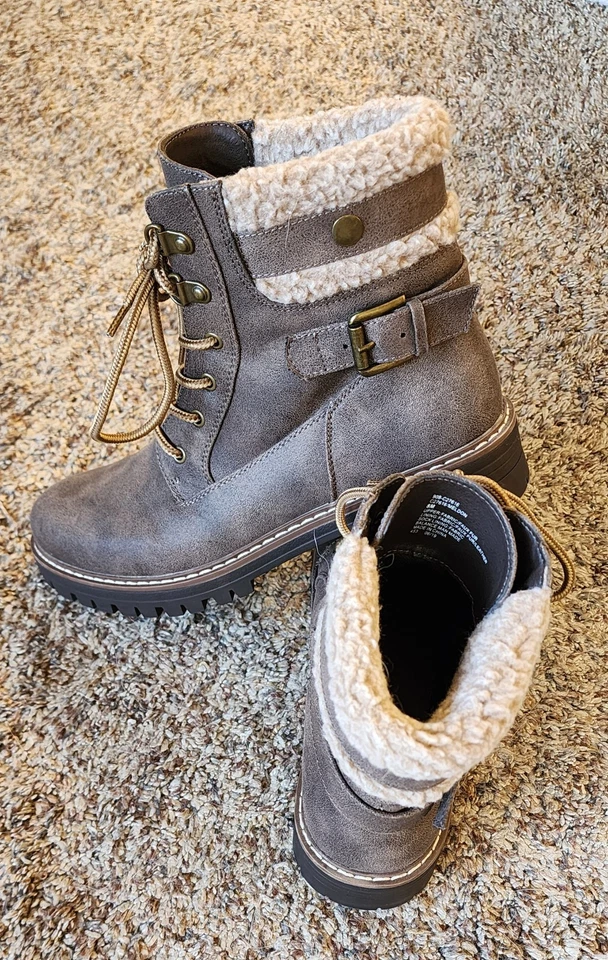 Bota de Senderista Cliffs By White Mountain Meldon Talla 8 Forro de Piel Sintética Suela Nueva Sin Etiquetas Foto 2 de 4