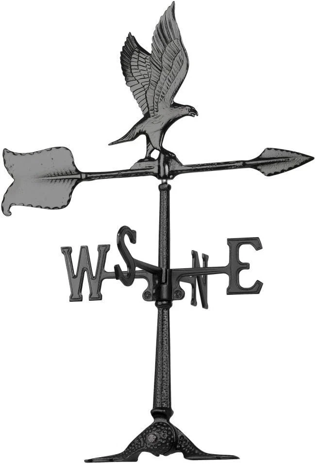 24-дюймовый флюгер Majestic Black Eagle — прочный, устойчивый к ржавчине алюминий - Изображение 2 из 3