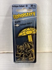 Vintage Antique Oxford Upholstery Steel Plated Decorative Nails 30 Pcs 57120 New