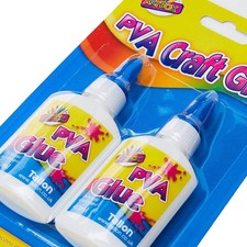 2 x PVA Washable Glue 40ml Safe Glue Ideal School Craft Home Office NON Toxic