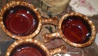 Vintage Hull Brown Glaze Drip Stoneware Soup or Chili Bowl Set of 3  Made in USA