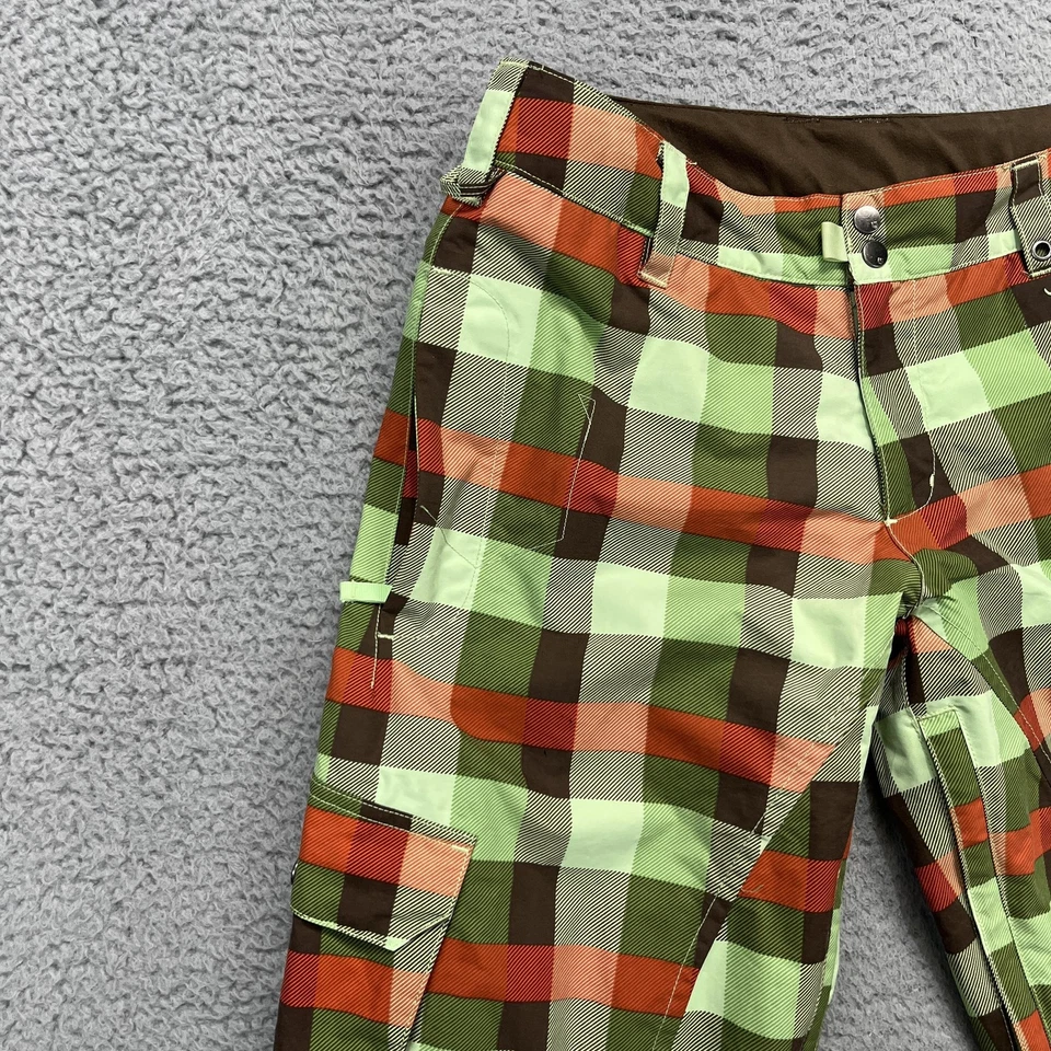 Pantalones cargo Burton Snow para hombre medianos impermeables de nailon esquí al aire libre a cuadros Foto 3 de 4