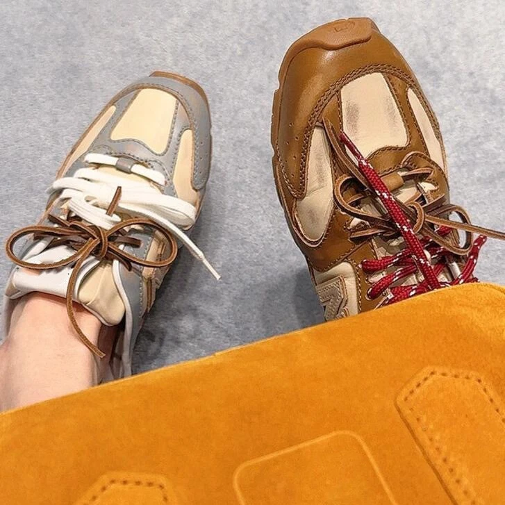 Womens 2025 new MM leather casual sports training retro versatile shoes - Image 2 of 4