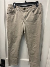 WIT  WISDOM Jeans Women  s 10P Tan Slim Leg Ankle Stretch