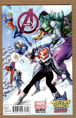 #ad Avengers # 24.NOW J Scott Campbell Exclusive Midtown Comics Variant 2014 $13.29