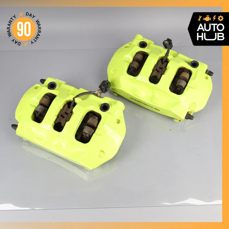 11-18 Porsche Cayenne 958 E-Hybrid Rear Brake Calipers Set 7P0615423 OEM - Image 3 of 4
