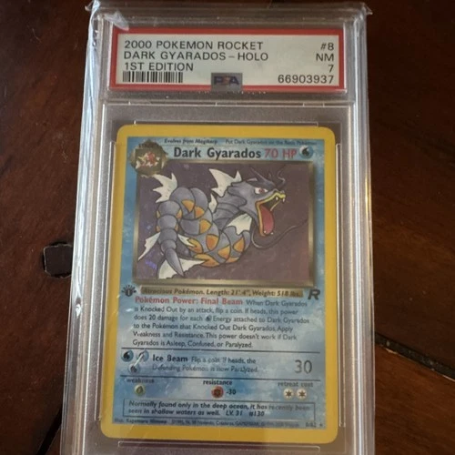Pokémon Team Rocket Dark Gyarados 8/82 1st Edition Holo Rare PSA 7 2000