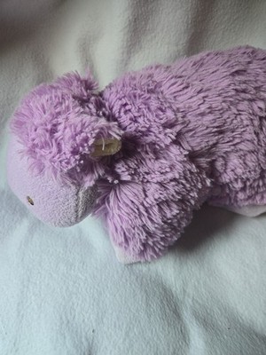 Pillow Pets Pee-Wees Purple Hippo Plush Pillow, Washable, 11 inches