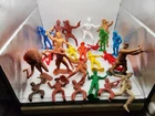 Louis & Marx And Other Unmarked Plastic Figures Lot Of 24 Sold As Is