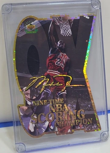 1997 Upper Deck- 9 Time Scoring Champion- Michael Jordan- Jumbo- 3,975/5000