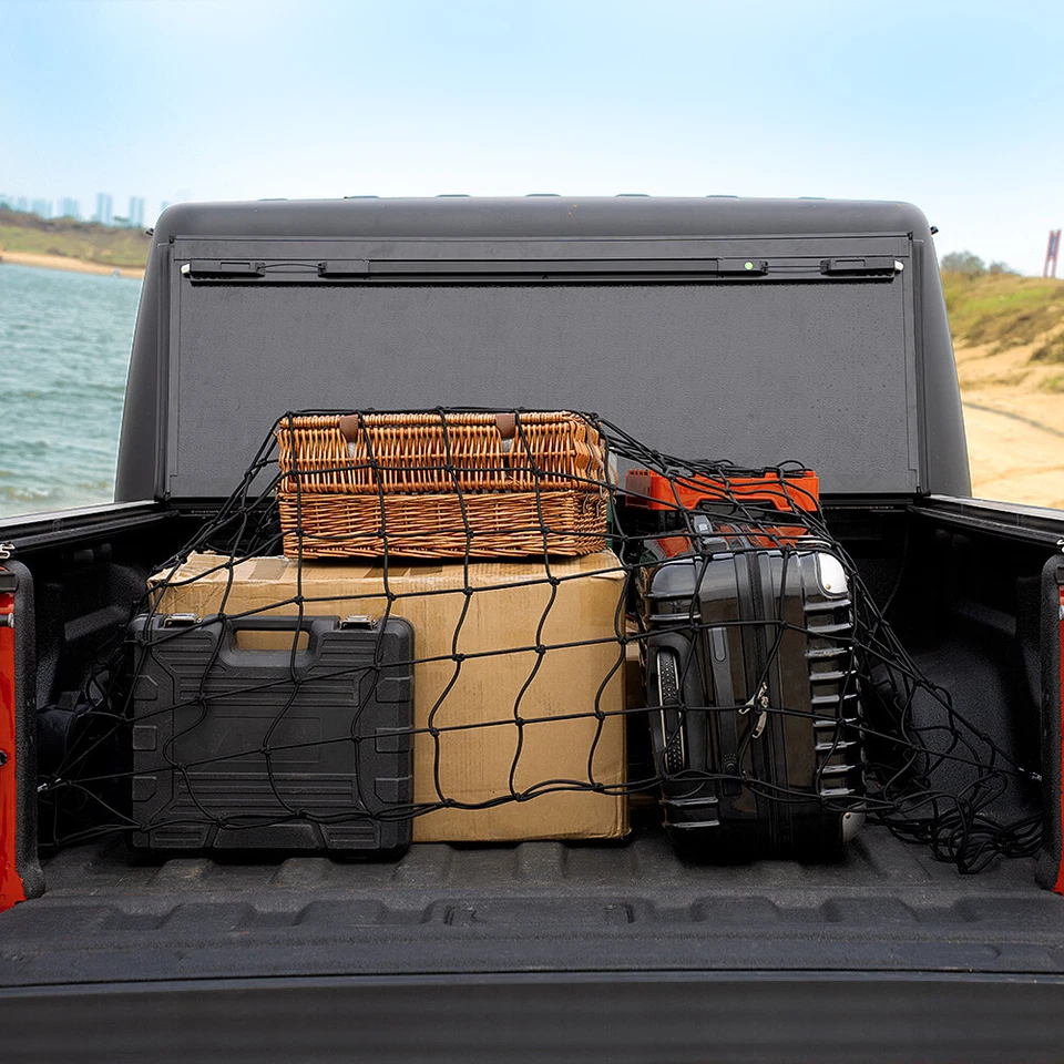 Rede elástica de carga para GMC Sierra 1500 2500 4'x6' se estende até 8'x12' cama de caminhão - Imagem 4 de 4