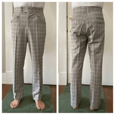 Vtg 70s A Jaymar Slack  tan/gray double knit polyester pants