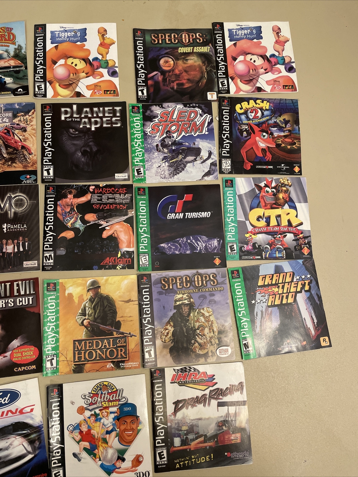 playstation ps1 manual instruction booklet lot resident evil gta crash