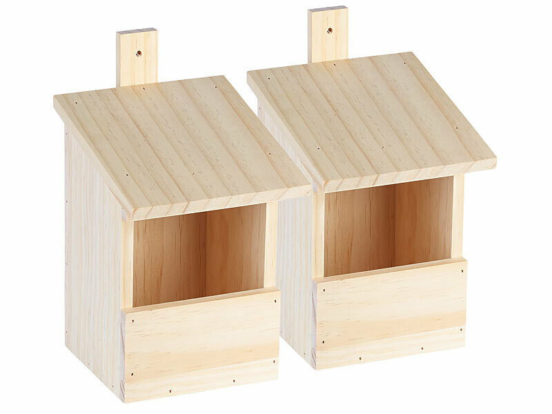 Nichoir à oiseaux Royal Gardineer lot de 2 abris en bois à suspendre pour jardin