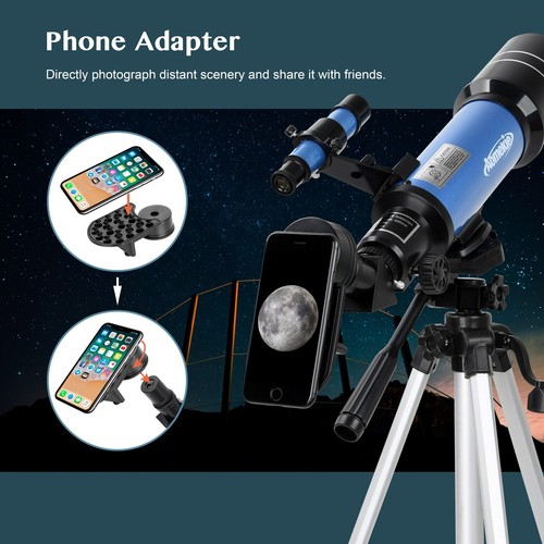 70mm Astronomy Telescope For Beginners Kids with Adjustable Tripod Backpack - Picture 7 of 10