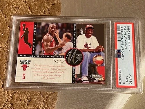 1996 Upper Deck Michael Jordan MJ Viewpoints PSA 9 #VP10 Insert Card NEW CASE