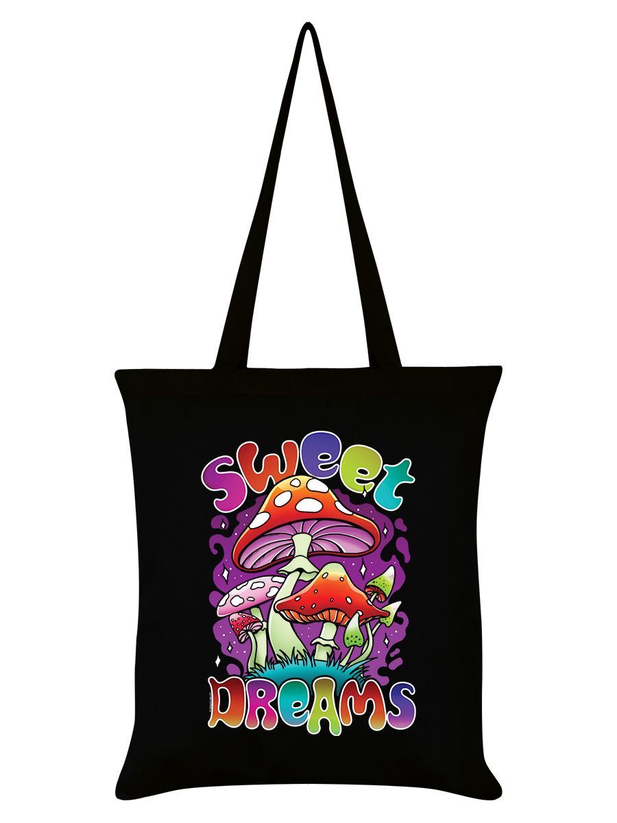 Tote Bag Sweet Dreams Mushroom Black 38x42cm