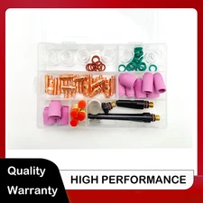 71pcs TIG Welding Torch Stubby Gas Lens #12 Pyrex Glass Cup Kit For WP-17/18/26