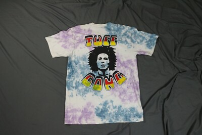 Stussy Men T Shirt Medium Multicolor Bob Marley Tuff Gong Records 