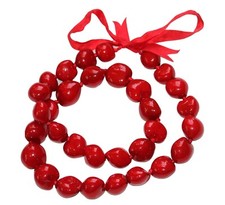 Kukui Nut Lei Necklace Hawaiian Wedding Luau Graduation Solid Colors