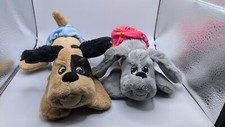 2X Pound Puppies Hasbro Basic Fun Newborn Plush Stuffed Animal w/ Diaper 2023 8"