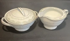 Noritake Creamer and Covered Sugar Bowl -Margaret #6243 