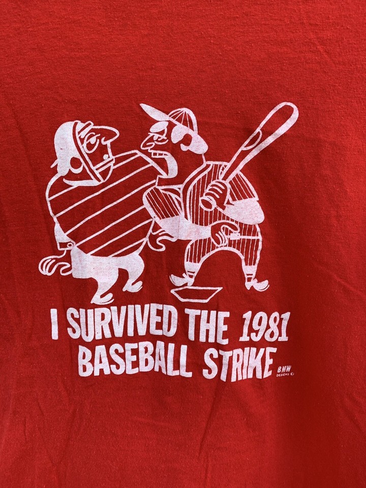Vintage I Survived The 1981 Baseball Strike T Shirt Single Stitch Hanes vintage-i-survived-the-1981-baseball-strike-t-shirt-single-stitch-hanes