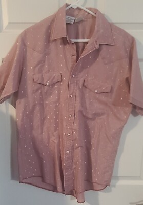 western frontier pearl snap up shirt pink size large