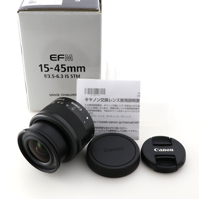 Canon EF M 15-45mm f3.5-6.3 IS STM Lens for EOS M w/ Box Top MINT