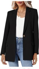 Womens Oversized Casual Blazers Open Front Long Sleeve Work Office Jackets Blaze