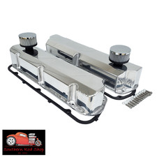 Small Block Ford Polished Fabricated Aluminum Valve Covers 289 302 351w Breather Small Block Ford Polished Fabricated Aluminum Valve Covers 289 302 351w Breather
