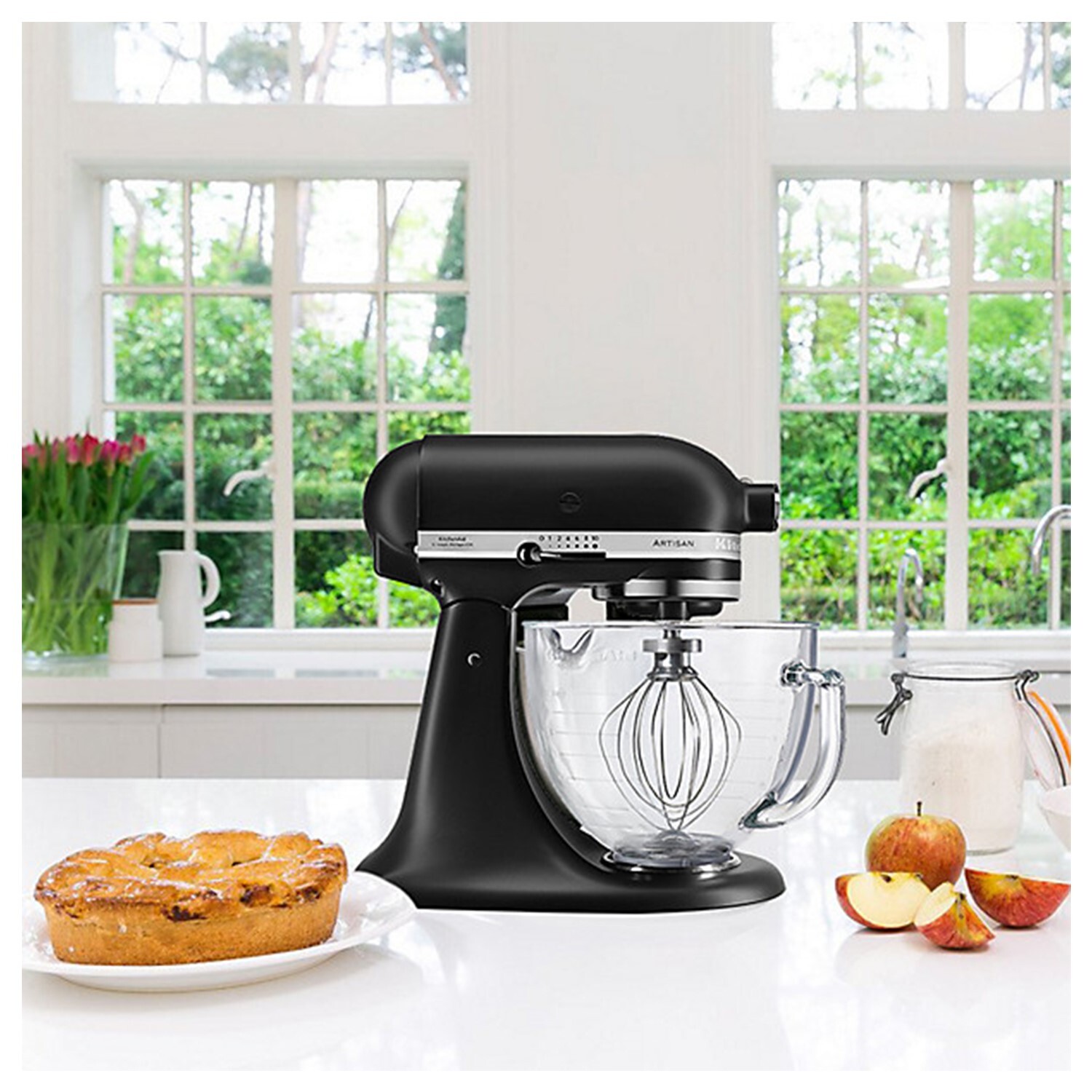 cast iron black kitchenaid mixer
